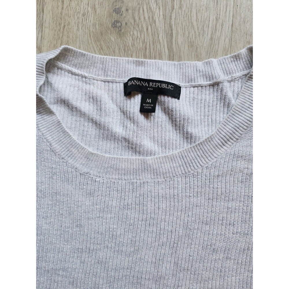 Banana Republic Tie Sleeve Crew Neck Sweater Size Medium - Picture 3 of 7
